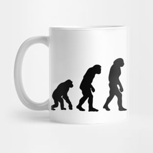 Evolution of the football player Mug